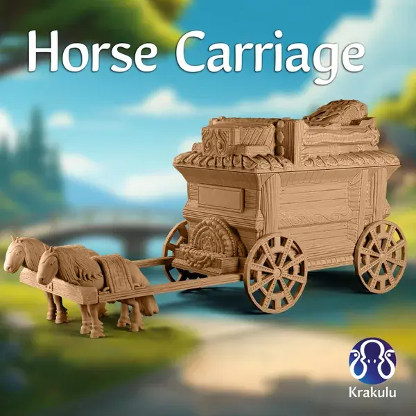 Horse carriage, caravan and wagon